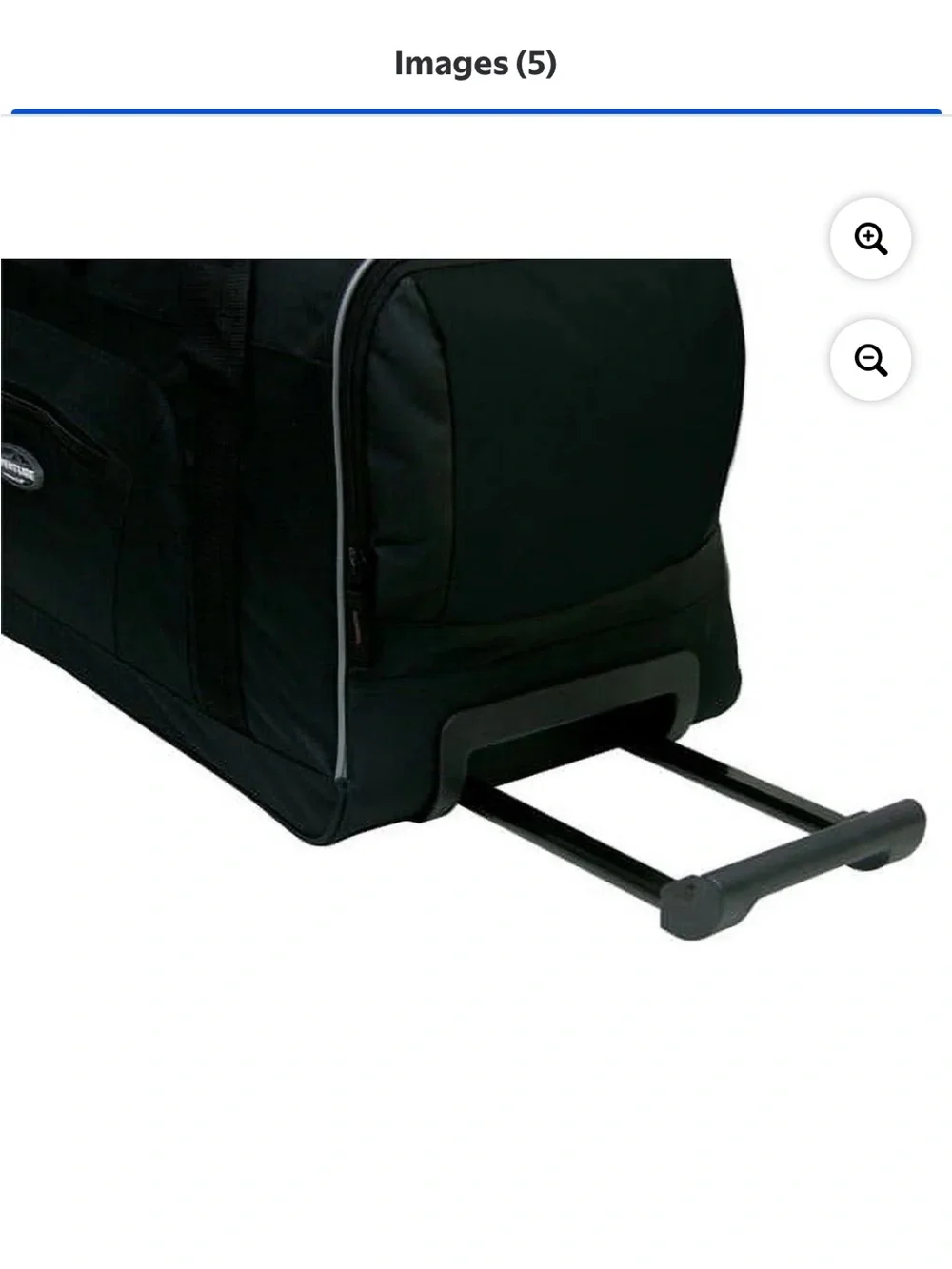 Black Rolling Duffel Bag for Men